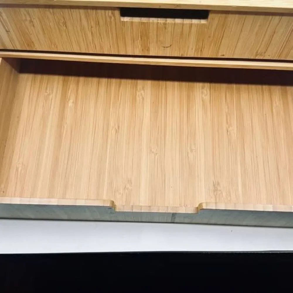 MobileVision Bamboo Stacking Drawers - Set of 4 (2 Large, 1 Small, 1 Open Tray)